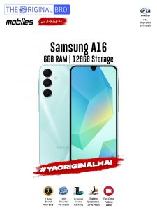 Samsung A16 - 6GB RAM - 128GB Storage - PTA Approved - 1 Year Warranty - Silver - The Original Bro Mobiles - TOB40